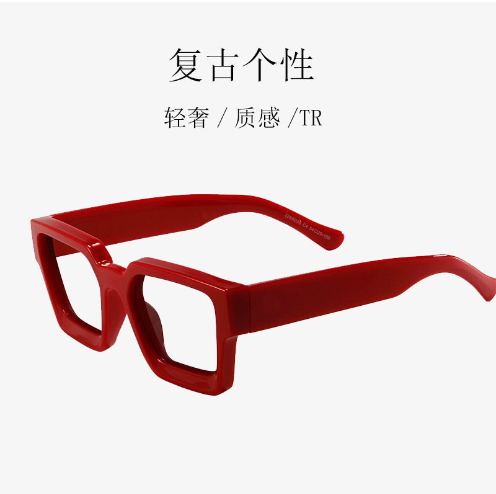 欧美个性潮流大框时尚平光跨境潮流凹造型眼镜框个性女士TR眼 镜架